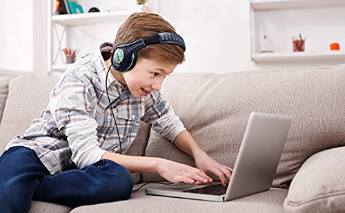 eKids Mandalorian The Child Headphones for Kids, Wired Headphones for School, Home or Travel, Tangle Free Stereo Headphones with Parental Volume Control, Connect via 3.5mm Jack
