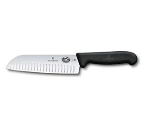 victorinox fibrox pro santoku knife, 6.7 inches, black