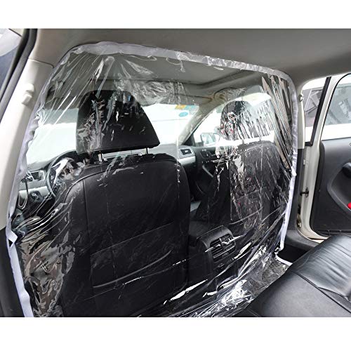 AUTOYOUTH Car Taxi Isolation Film Plastic Anti-Fog Full Surround Protective Cover Net Cab Front and Rear Row Car Insulation Film,for Driver and Passenger