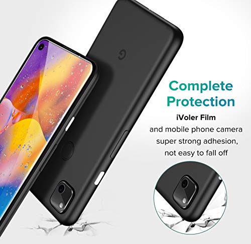 ivoler [6 Pack] [4 Pack] Tempered Screen Protector for Pixel 4a 4G with [2 Pack] Camera Lens Protector Tempered Glass with [Alignment Frame Easy Installation],HD Clear Anti-Scratch Film,5.8 inch