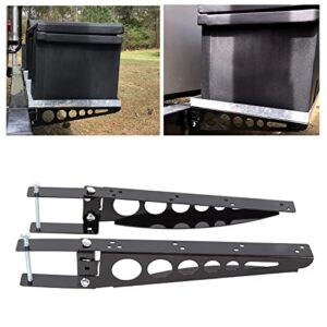 hecasa bumper cargo bracket compatible with rv 4 inch bumper mounted cargo box/generator tray support arms