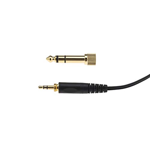 Micro Traders Audio Cable Wire with 3.5/6.3mm Jack, Compatible with Sennheiser HD25 HD560 HD540-2.5m Cable(Left and Right Equal Length)