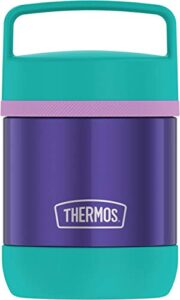 thermos stainless steel vacuum 10 ounce handle, purple insulated food jar, 10oz (ts3050pu6)