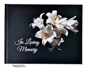 funeral guest book | memorial guest book | guest book for funeral hardcover | guestbook for sign in, celebration of life memorial service | funeral guest sign book with memory table card sign included