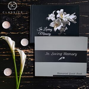 Funeral Guest Book | Memorial Guest Book | Guest Book for Funeral Hardcover | Guestbook for Sign in, Celebration of Life Memorial Service | Funeral Guest Sign Book with Memory Table Card Sign Included