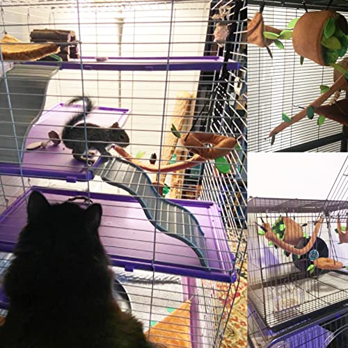 Hamster Guinea Pig Hammock, Small Animal Hanging Hammock Warm Bed House Hamster Guinea Pig Rat Cage Accessories Toys Bed Hanging Tunnel and Swing for Sugar Glider Squirrel Playing