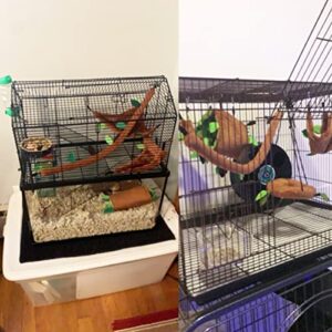 Hamster Guinea Pig Hammock, Small Animal Hanging Hammock Warm Bed House Hamster Guinea Pig Rat Cage Accessories Toys Bed Hanging Tunnel and Swing for Sugar Glider Squirrel Playing