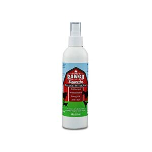 ranch remedy topical first aid pain relief spray | natural wound care for infections, itch, warts, rash, hot spot treatment for dogs, cats & farm animals