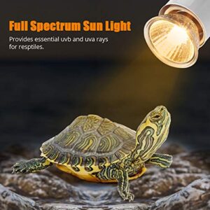 YOUTHINK Reptile Heat Lamp, 50W UVA+UVB Full Spectrum Reptile Heat Lamp Bulb for Turtle Aquarium Aquatic Reptile Lizard Habitat Heat Light