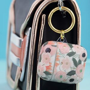 Rifle Paper Co. Airpods 2nd / 1st Generation Case Cover w/Keychain Ring [Wireless Charging] [Front LED Visible] Cute Apple Airpods Case 2 & 1 w/Floral Design, Anti Scratch - Wild Flowers