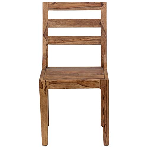 Hawthorne Collections 18" Modern Solid Sheesham Wood Dining Chair in Mahogany