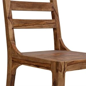 Hawthorne Collections 18" Modern Solid Sheesham Wood Dining Chair in Mahogany