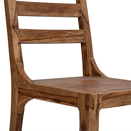 Hawthorne Collections 18" Modern Solid Sheesham Wood Dining Chair in Mahogany