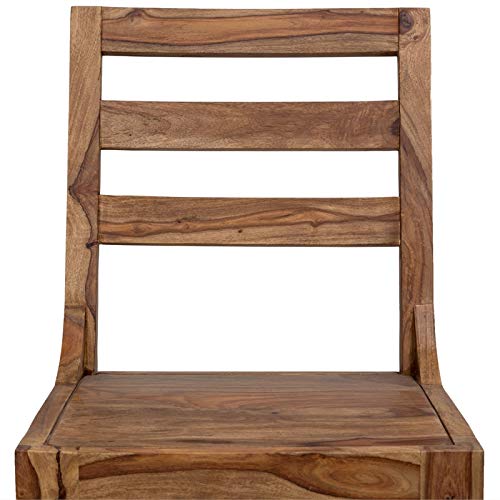 Hawthorne Collections 18" Modern Solid Sheesham Wood Dining Chair in Mahogany