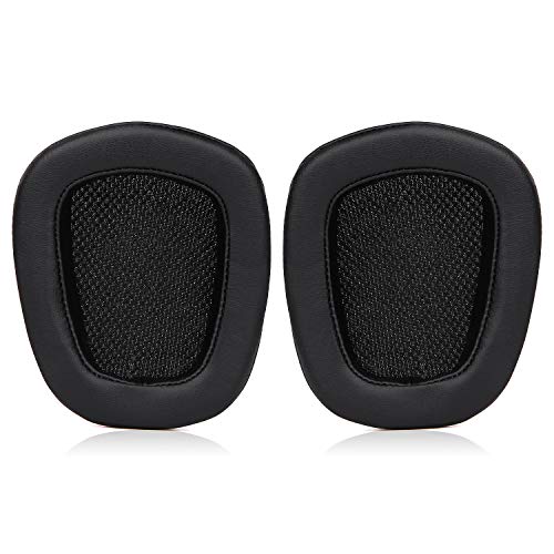 Jecobb Replacement Earpads with Protein Leather & Memory Foam Ear Cushion Cover for Logitech G633 G933 G935 Headphone ONLY