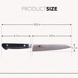 JCK ORIGINAL Kagayaki Japanese Chef’s Knife, KG-2ES Professional Petty Knife, VG-1 High Carbon Japanese Stainless Steel Pro Kitchen Knife with Ergonomic Pakka Wood Handle, 5.9 inch