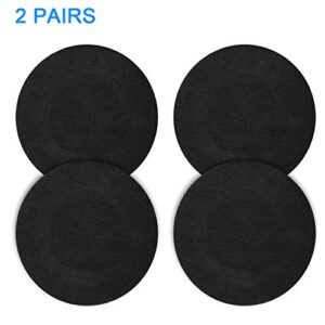 Jecobb Flex Fabric Earpads Cover Protectors with Stretchable and Washable Lycra for Beats Studio 3/2 Bose QC35 25 15 and Other Headphones with 3-4 Inch Ear Cushions [ 2 Pairs ] (Black)