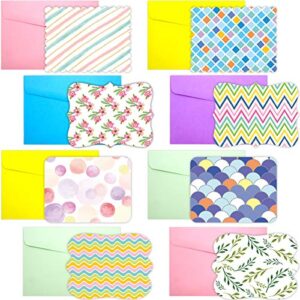 fancy land 40 single panel blank cards with envelopes bright pattern watercolor colorful greeting note cards office school home kids
