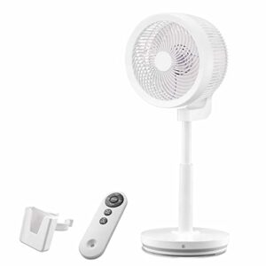 yescom pedestal air circulator fan with 90° oscillation adjustable height & remote control quiet 3 wind speed oscillating fan home bedroom white