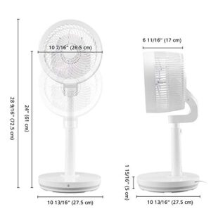 Yescom Pedestal Air Circulator Fan with 90° Oscillation Adjustable Height & Remote Control Quiet 3 Wind Speed Oscillating Fan Home Bedroom White