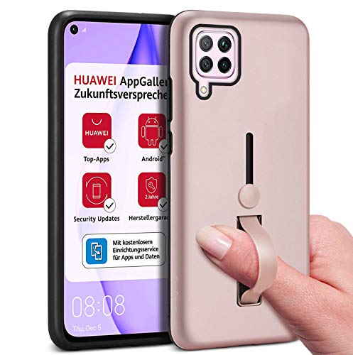 WenTian Huawei P40 Lite/Nova 6SE Case, CaseExpert® Shockproof Rugged Impact Armor Hybrid Kickstand with Handle Protective Cover Case for Huawei P40 Lite/Nova 7i / Nova 6 SE Rose Gold