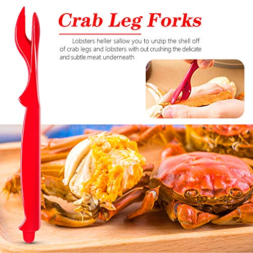 6Pcs Crab Legs Crackers - Crackers Picks Tools Set for Lobster, Crab, Crawfish, Prawns, Shrimp, Easy Opener Shellfish picks knife, Seafood Tools with Bag