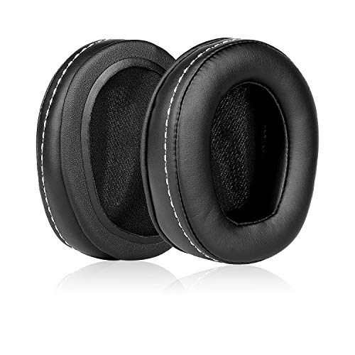 Jecobb AH-D600 Earpads Replacement Ear Cushion Pads with Protein Leather and Memory Foam for Denon AH D600, AH-D600EM Over-Ear Headphones ONLY (NOT FIT DENON Other Series) (Black)