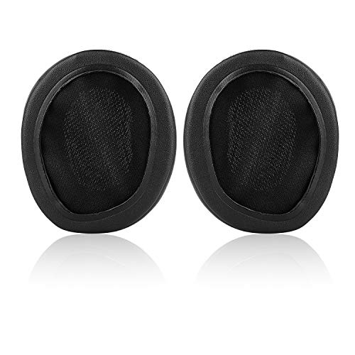 Jecobb AH-D600 Earpads Replacement Ear Cushion Pads with Protein Leather and Memory Foam for Denon AH D600, AH-D600EM Over-Ear Headphones ONLY (NOT FIT DENON Other Series) (Black)