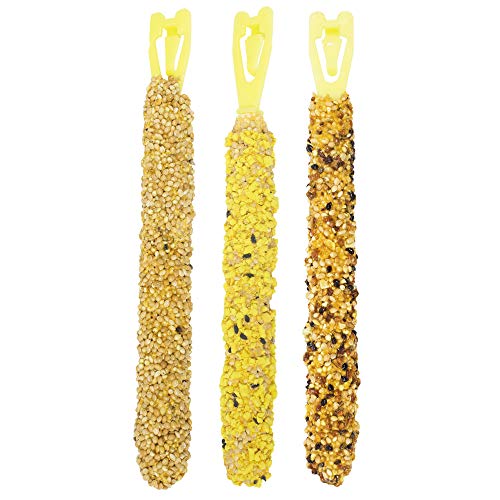 Vitakraft Crunch Sticks Parakeet Treat - Honey, Egg, and Apple- Pet Bird Treat Toy - Variety Pack