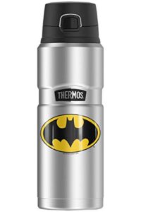 batman classic logo, thermos stainless king stainless steel drink bottle, vacuum insulated & double wall, 24oz