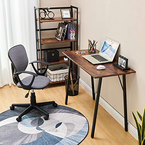 Coavas Computer Desk 40 Small Student School Writing Desk, Easy Assembly Study Writing Table Home Office Desk Modern Simple Style PC Desk for Small Space, Study Kids Black Desk, Metal Frame