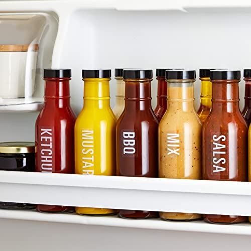 Talented Kitchen 224 White Pantry Labels & Fridge – All Caps Kitchen Pantry Names & Fridge – Food Label Sticker, Water Resistant Pantry Labels for Containers Jar Labels Pantry Organization and Storage