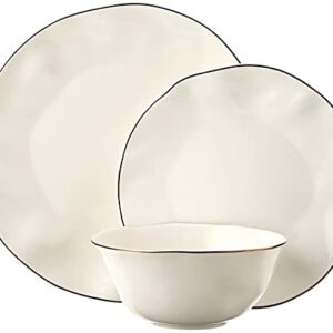 Lenox Blue Bay 12-Piece Dinnerware Set, 15.20 LB, White