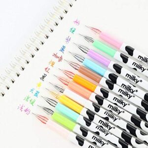 sencoo 12 pack Colorful Cute Diamond Gel Pen Candy Color Milky Cow Pens Set Writing Kawaii Stationery School Office Supplies