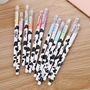 sencoo 12 pack Colorful Cute Diamond Gel Pen Candy Color Milky Cow Pens Set Writing Kawaii Stationery School Office Supplies