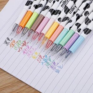 sencoo 12 pack Colorful Cute Diamond Gel Pen Candy Color Milky Cow Pens Set Writing Kawaii Stationery School Office Supplies