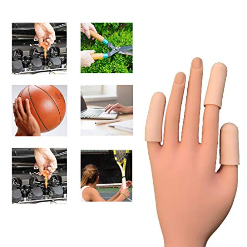 20 pieces Gel Finger Cots,Finger Protector, Silicone Finger Cap Finger Cover, Finger Support Sleeve for Trigger Finger, Hand Eczema, Finger Cracking and More