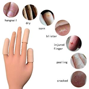 20 pieces Gel Finger Cots,Finger Protector, Silicone Finger Cap Finger Cover, Finger Support Sleeve for Trigger Finger, Hand Eczema, Finger Cracking and More
