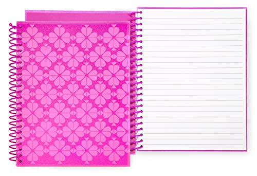 Kate Spade New York Mini Spiral Notebook, 8.25" x 6.75" Journal Notebook with 112 Lined Pages, Neon Pink