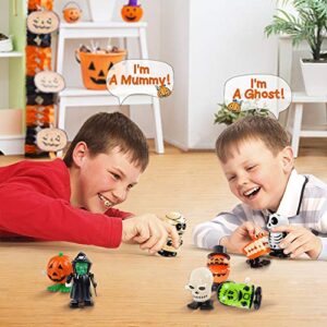 Halloween Toys for Kids Party Favors - Halloween Kids Gifts Wind Up Toys Bulk Halloween Treats for Toddlers| 12 Pcs Small Toys for Treasure Box Halloween Prizes Goodie Bag Fillers Classroom Supplies