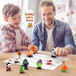 Halloween Toys for Kids Party Favors - Halloween Kids Gifts Wind Up Toys Bulk Halloween Treats for Toddlers| 12 Pcs Small Toys for Treasure Box Halloween Prizes Goodie Bag Fillers Classroom Supplies
