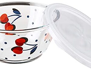 Kate Spade Vintage Cherry Dot 2-Piece Round Storage Set, 3.95 LB, Multi