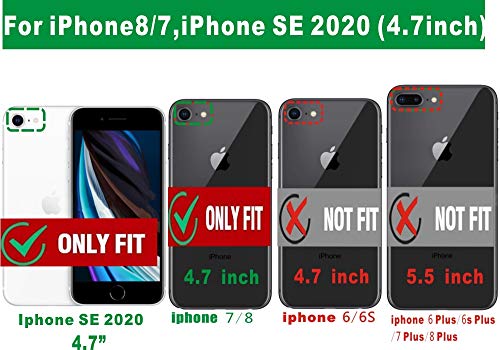 iPhone SE 2nd 2020 New/iPhone SE 3 2022, iPhone 8, iPhone 7 Case, Screen Protector Slim Shock Absorption Reinforced Corner Soft TPU Silicone Clear iPhone SE 3 2022 Case 4.7" (Clear)