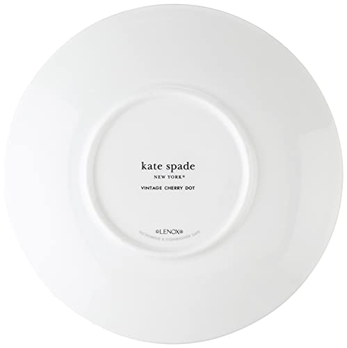 Kate Spade Vintage Cherry Dot 4-Piece Tidbit Plate Set, 1.75 LB, Red