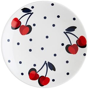 Kate Spade Vintage Cherry Dot 4-Piece Tidbit Plate Set, 1.75 LB, Red