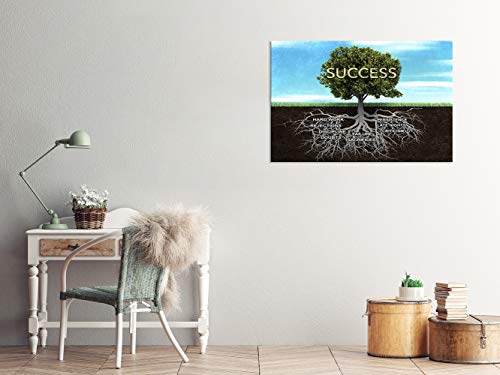 VIIVEI Success Tree Motivational Canvas Wall Art Inspiring Inspirational Entrepreneur Quotes Print Poster Painting Modern Success Quotes Wall Decoration for Home Office Classroom Framed Ready to Hang