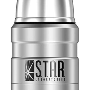 The Flash S.T.A.R. Labs Logo, THERMOS STAINLESS KING Stainless Steel Food Jar with Folding Spoon, Vacuum insulated & Double Wall, 16oz