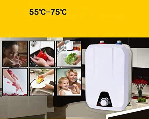 Electric Hot Water Heater, Fencia 110V 1500W 8L Electrical Hot Water Heater - Adjustable Temperature from 55℃-75℃ - Best for Kitchen, Rest Room, Household - Shipping From USA (Square)