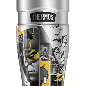 THERMOS Batman 80 Years Bat Panels, STAINLESS KING Stainless Steel Travel Tumbler, Vacuum insulated & Double Wall, 16oz