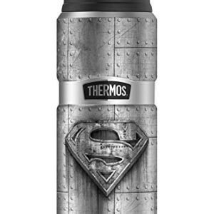 Superman Made Of Steel, THERMOS STAINLESS KING Stainless Steel Drink Bottle, Vacuum insulated & Double Wall, 24oz